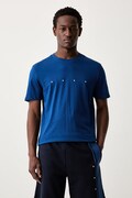 HUGO T-shirt męski bawełniany Dorosi niebieski 50566086
