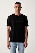 HUGO T-shirt męski bawełniany Dorosi czarny 50566086