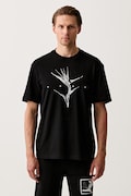 HUGO t-shirt ανδρικό βαμβακερό Darise μαύρο 50563436