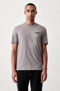 HUGO Blue T-shirt męski bawełniany Nesptee szary 50572740