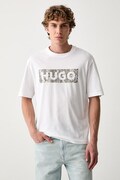 HUGO Blue t-shirt da uomo in cotone Nerpient bianco 50566041