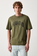 HUGO Blue t-shirt da uomo in cotone Nerpient verde 50566041