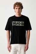 HUGO Blue T-shirt męski bawełniany Nerpient czarny 50566041