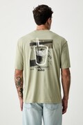 HUGO Blue T-shirt męski bawełniany Nurobos zielony 50566027