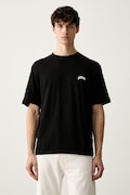 HUGO Blue T-shirt męski bawełniany Nowboi czarny 50563916