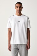 HUGO T-shirt oversize męski z bawełną NOAH T-SHIRT beżowy 50566159