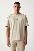 HUGO oversize tričko pánské s bavlnou NOAH T-SHIRT béžové 50566159