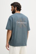 Calvin Klein Jeans T-shirt męski bawełniany turkusowy LV04RAB806