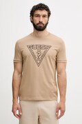 Guess tričko pánske bavlnené MIKEN hnedé Z6YI20 K5016