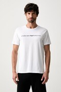 Emporio Armani Underwear lounge tričko pánske bavlnené s elastanom biele EM000377.AF25030