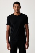 Emporio Armani Underwear T-shirt męski bawełniany z elastanem 2-pack czarny EM000391.AF25033