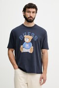 Guess majica za muškarce od pamuka mornarsko plava M6YI75 K5409