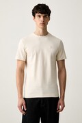 Guess футболка basic чоловіча бавовняна з еластаном бежева M6YI48 K4234