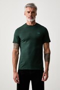 Guess T-shirt basic męski bawełniany z elastanem zielony M6YI48 K4234