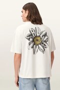AllSaints T-shirt oversize męski bawełniany PETALS biały M062PE