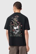 AllSaints T-shirt oversize męski bawełniany CACTI czarny M044PE