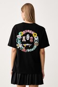 Barrow T-shirt damski bawełniany czarny F6BWUATH068