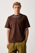 Barrow T-shirt bawełniany brązowy F6BWUATH048