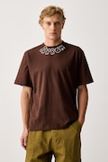 Barrow T-shirt bawełniany brązowy F6BWUATH048
