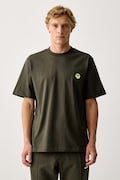 Barrow T-shirt bawełniany zielony F6BWUATH013