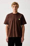 Barrow T-shirt bawełniany brązowy F6BWUATH013