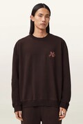 AllSaints bluza bawełniana męska kolor brązowy z nadrukiem M011NE