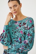 Medicine bluzka damska kolor turkusowy wzorzysta
