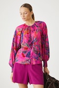 Medicine bluza din bumbac culoarea roz, modelator