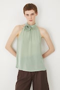 Medicine bluza culoarea verde, neted