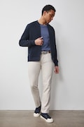 Λινό παντελόνι Medicine χρώμα: μπεζ