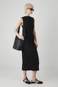 Medicine rochie culoarea negru, midi, mulata