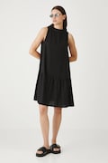 Medicine sukienka lniana kolor czarny mini oversize