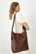 Torebka damska ze skóry ekologicznej kolor brązowy