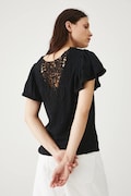 Medicine t-shirt bawełniany damski kolor czarny odkryte plecy