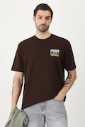 Бавовняна футболка Medicine колір коричневий з аплікацією