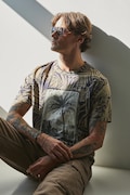 Medicine t-shirt męski kolor szary wzorzysty