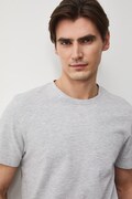T-shirt bawełniany męski z fakturą kolor szary