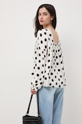 Bluzka damska z wiskozy biała RS26-BDD070