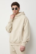Mikina s kapucňou pánska bavlnená béžová RS26-BLM030