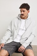 Medicine bluza rozpinana z kapturem męska z bawełną szara