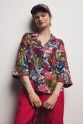 Medicine koszula damska z lyocellem multicolor z motywem zwierzęcym