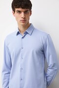 Medicine koszula męska kolor niebieski slim z kołnierzykiem klasycznym