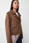 Medicine kurtka biker damska kolor brązowy przejściowa