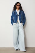 Medicine kurtka jeansowa damska bawełniana granatowa