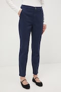 Medicine spodnie chinos damskie bawełniane z elastanem granatowe regular waist