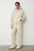 Medicine spodnie dresowe męskie bawełniane beżowe regular waist