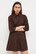 Medicine sukienka damska koszulowa brązowa