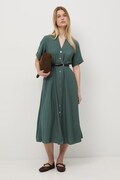 Sukienka rozkloszowana z wiskozą zielona RS26-SUD601