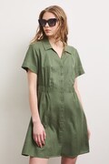 Sukienka letnia z lnem zielona RS26-SUD903