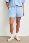 Szorty dresowe damskie bawełniane regular waist niebieskie RS26-SZD0A1
